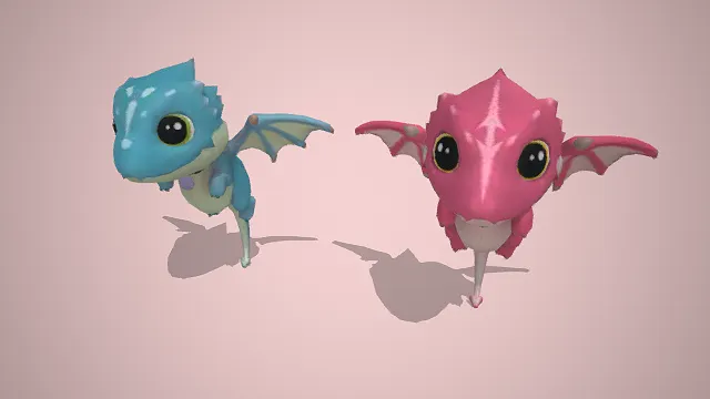 双足飞龙  幻想生物  大眼睛  宠物坐骑