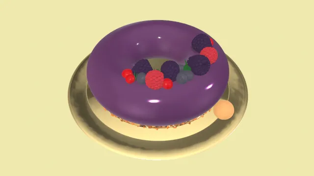 甜甜圈食物水果浆果甜点坚果