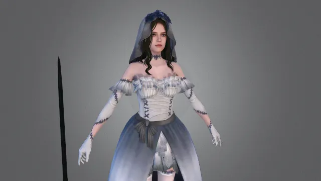 游戏模型 人物模型 僵尸新娘 游戏皮肤