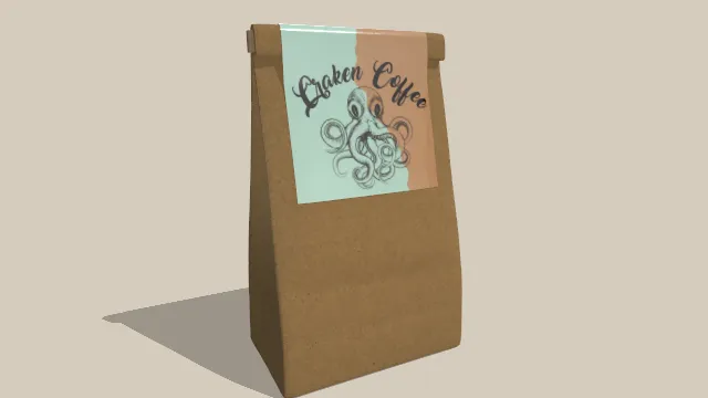 一大包磨好的咖啡粉饮品