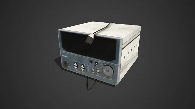 做旧风格  医疗监护设备  侧散热孔  探头线缆  医疗道具模型  复古颓废