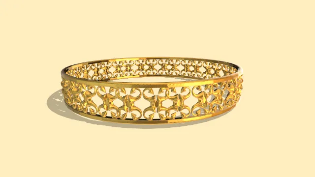 带有花纹镂空的金戒指首饰装饰品