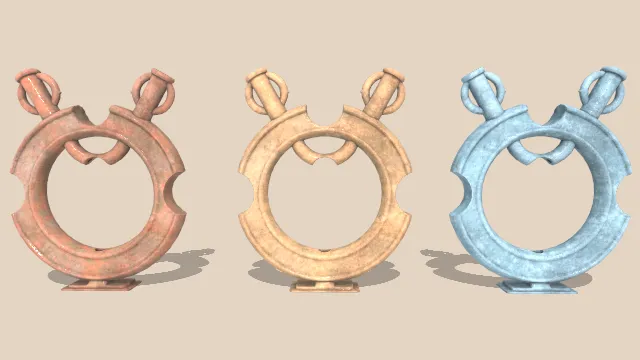 不同颜色道具装饰性陶瓷特色形状环壶