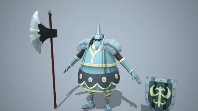 铠甲人  士兵  海贼王  长斧  盾牌
