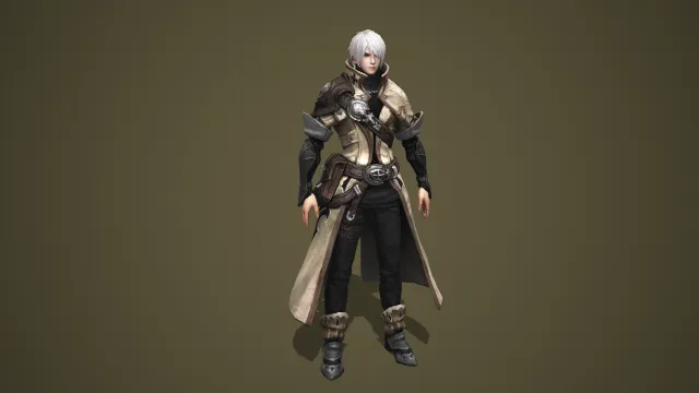 米棕长风衣配装甲饰儒雅男斥候：烬羽掠影斥候模型