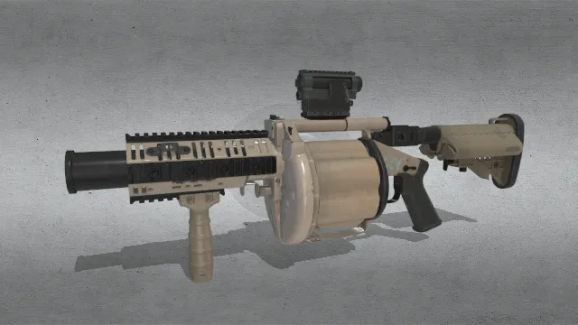 现代半自动战斗步枪的3D模型