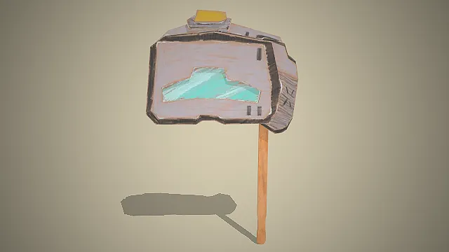 手绘风路牌  做旧金属边框  破损质感  简约街头风