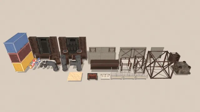 工业资产包工程道具材料集合