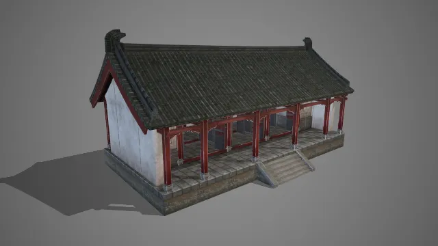 古风建筑 古风模型 建筑模型 小屋建筑 pbr模型