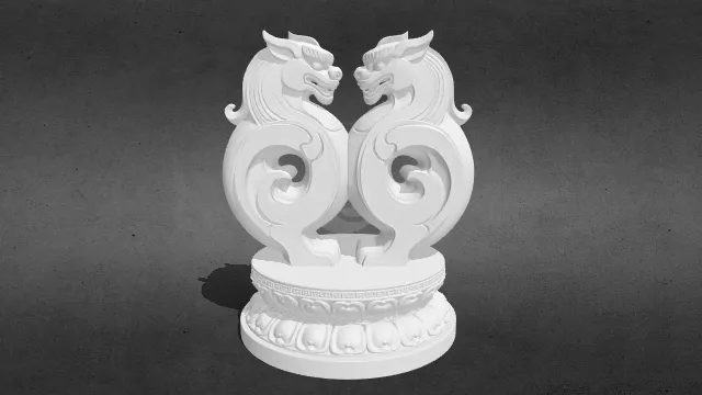 瑞兽玉璧 stl.stl