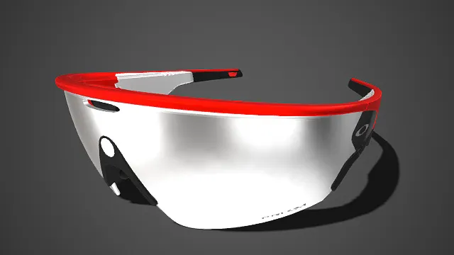  Oakley 品牌  运动款墨镜  一体大镜片  防护  标志性Logo  运动场景  