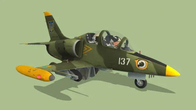 卡通风格空中作战飞机战斗机