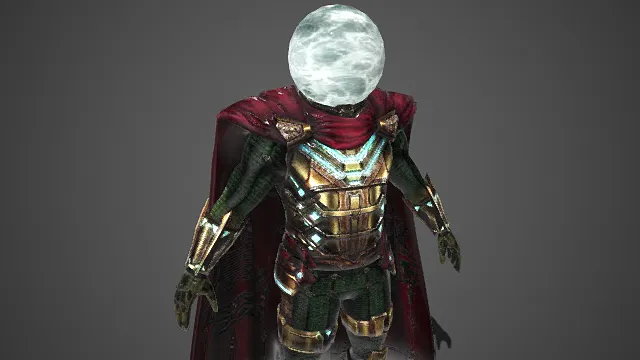 漫威  蜘蛛侠  反派神秘客  球形头盔  披风  幻象大师  影视角色  