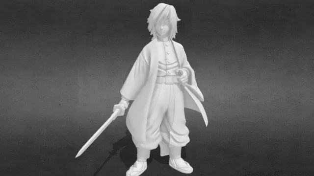 鬼灭之刃 富冈义勇（站姿）obj.obj