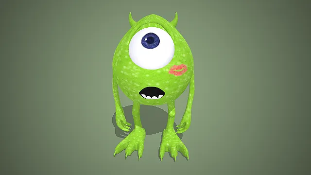 怪兽电力公司中经典角色大眼仔麦克・华斯基的3D模型