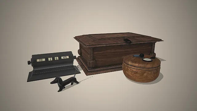 木质收纳盒  复古日历  装饰摆件  木质纹理