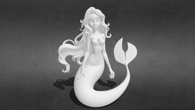 卡通 美人鱼 stl.stl