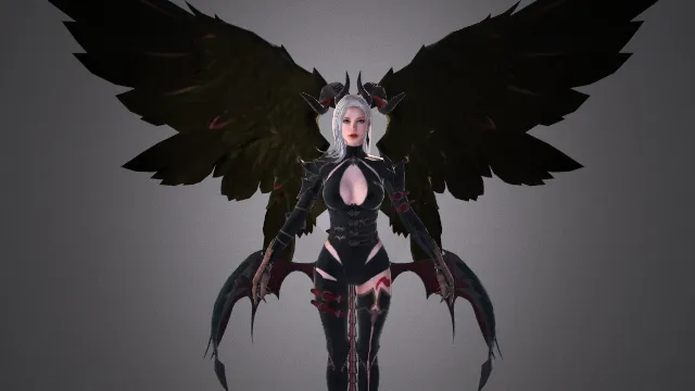 游戏模型 人物模型 恶魔之翼 游戏皮肤
