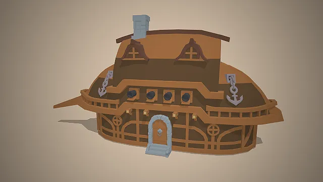 船型海盗屋  航海元素  卡通建筑  海盗题材