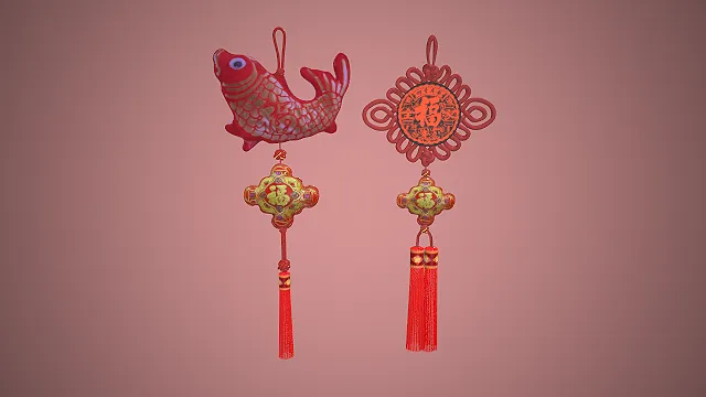 春节挂饰  吉祥寓意  喜庆挂件  中式传统