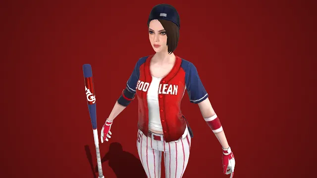 运动风格  棒球套装  红白蓝撞色  竞技活力  青春休闲  棒球棍