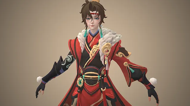 王者荣耀孙权  径山谋武  国风书院少年  祥云纹样
