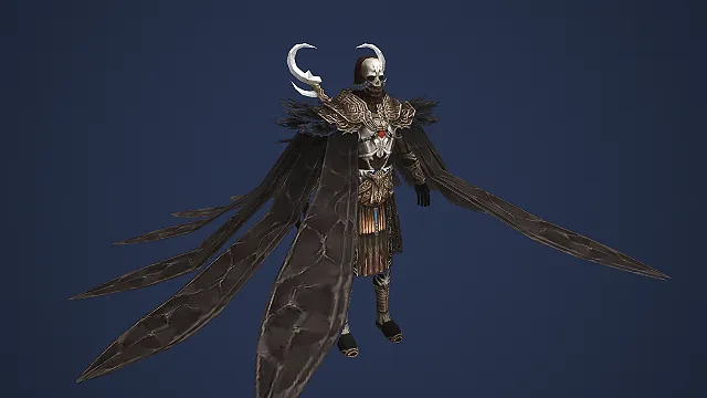 戴骷髅面具的暗黑死神游戏 BOSS 角色模型