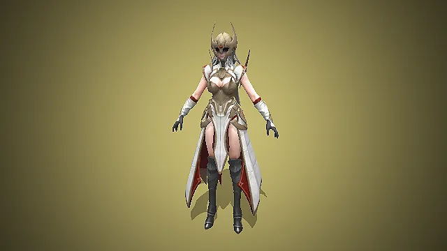 圣角辉甲女武神  女武神模型  圣殿阵营女性  女性BOSS  游戏模型