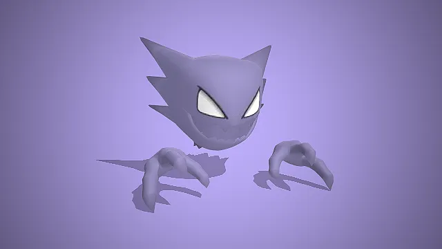 鬼斯通  宝可梦  幽灵毒属性  卡通形象  邪魅笑容