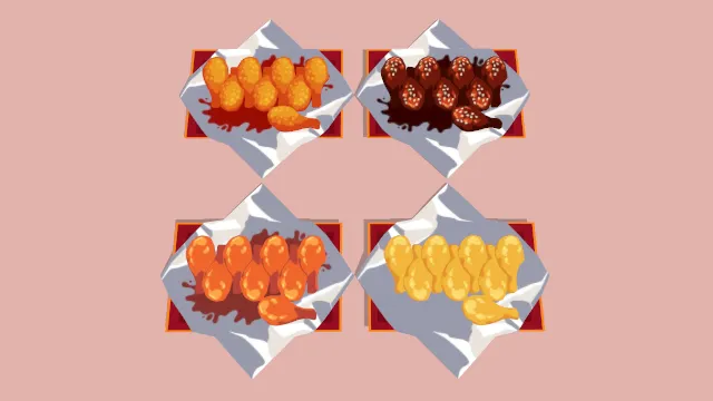 卡通2D风格食物鸡腿肉类食物3D模型