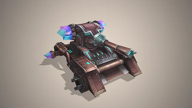 水晶能量坦克  蒸汽朋克  奇幻载具  履带载具