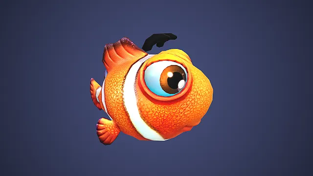 小丑鱼  粗眉呆萌  珊瑚礁鱼类  卡通拟人化