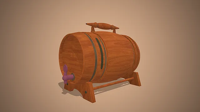 木质酒桶  卧式储酒桶  复古酒具  酒吧陈设摆件