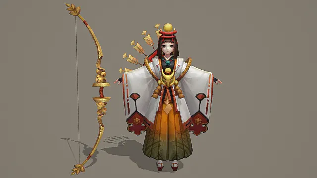 《阴阳师》御馔津-金穗光羽 角色模型