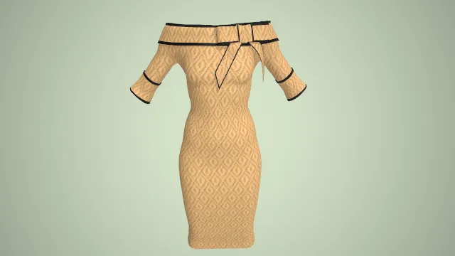 女性衣服 套装 裙子 pbr模型 服饰