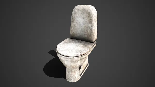 做旧风格  陶瓷马桶  连体式坐便器  水箱  座圈结构  老旧  