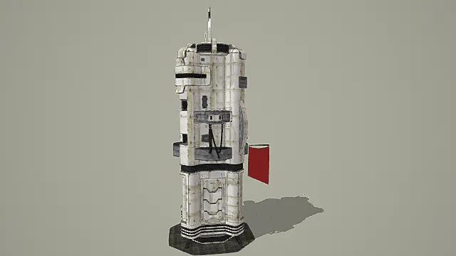 未来科幻风格指挥塔模型