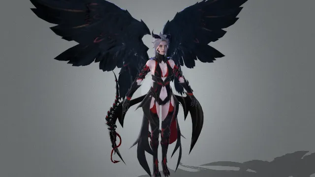 游戏模型 人物模型 恶魔之翼 游戏皮肤
