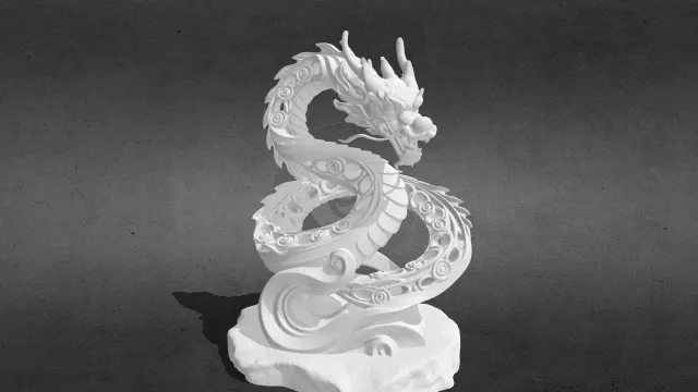 灵动祥龙・国风四象守护摆件stl.stl