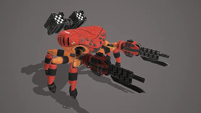 赛博朋克风格机械蟹模型