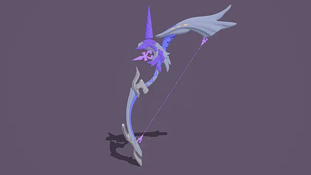 奇幻风格灵翼弓箭3D模型