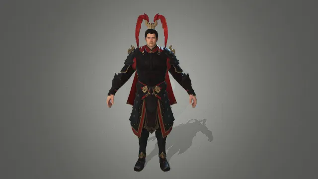 游戏模型 人物模型 吕布 游戏皮肤