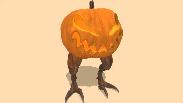 南瓜怪兽植物万圣节模型道具