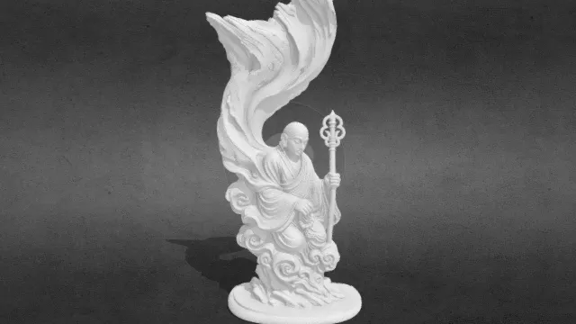 动态中的宁静 僧侣浮雕 雕像stl.stl