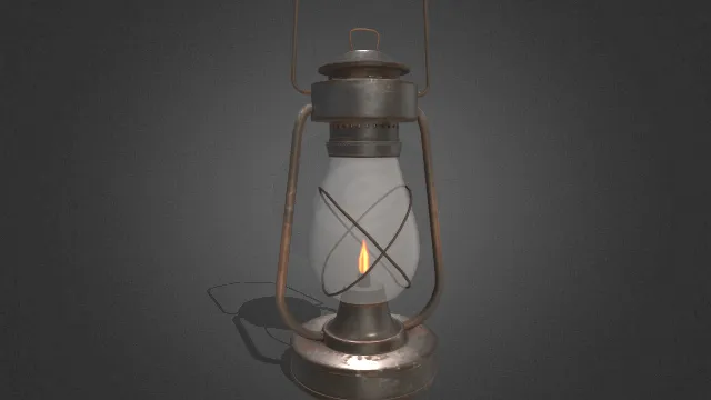 经典的煤油灯燃气灯3D模型