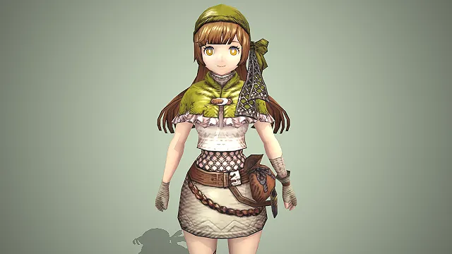 采药少女  复古头巾斗篷  拼接披肩  皮质腰带