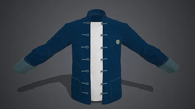 国风武馆练功服模型