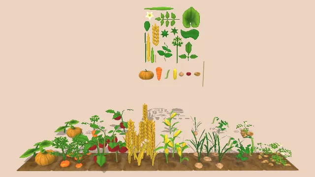 制作农场植物蔬菜食物模型