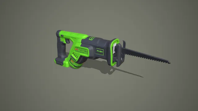 绿黑锂电马刀锯往复锯单款 3D 模型