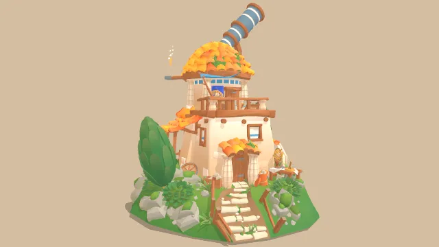 来自信仰的希腊天文学家建筑房屋场景